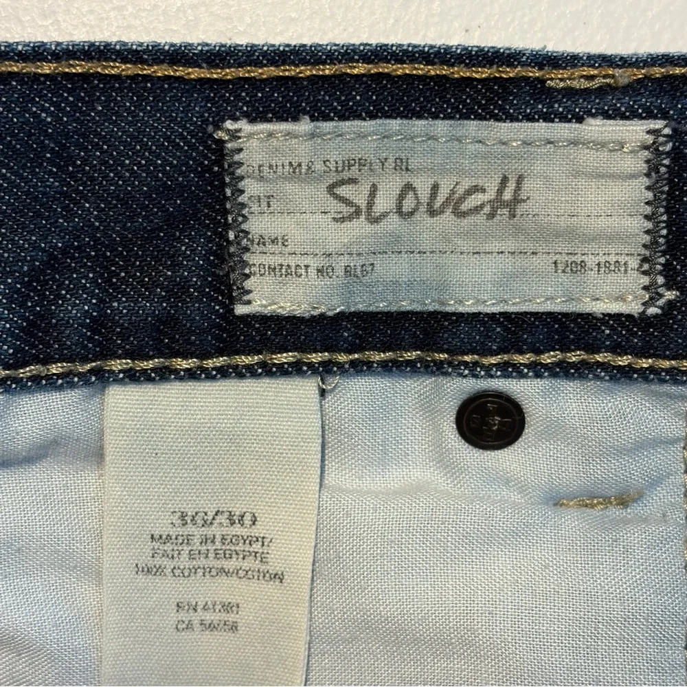 RL Denim & Supply 36x30 Slouch Dark Blue Jeans - Picture 3 of 8